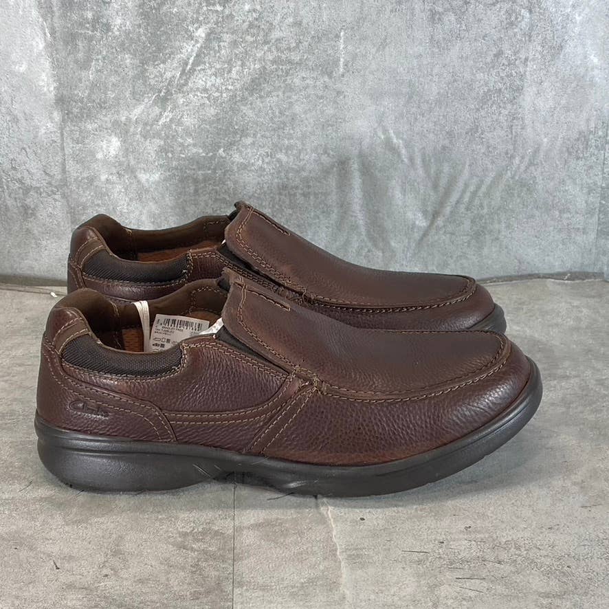 CLARKS COLLECTION Men's Wide Tan Tumbled Bradley Free Slip-On Loafers SZ 9.5W