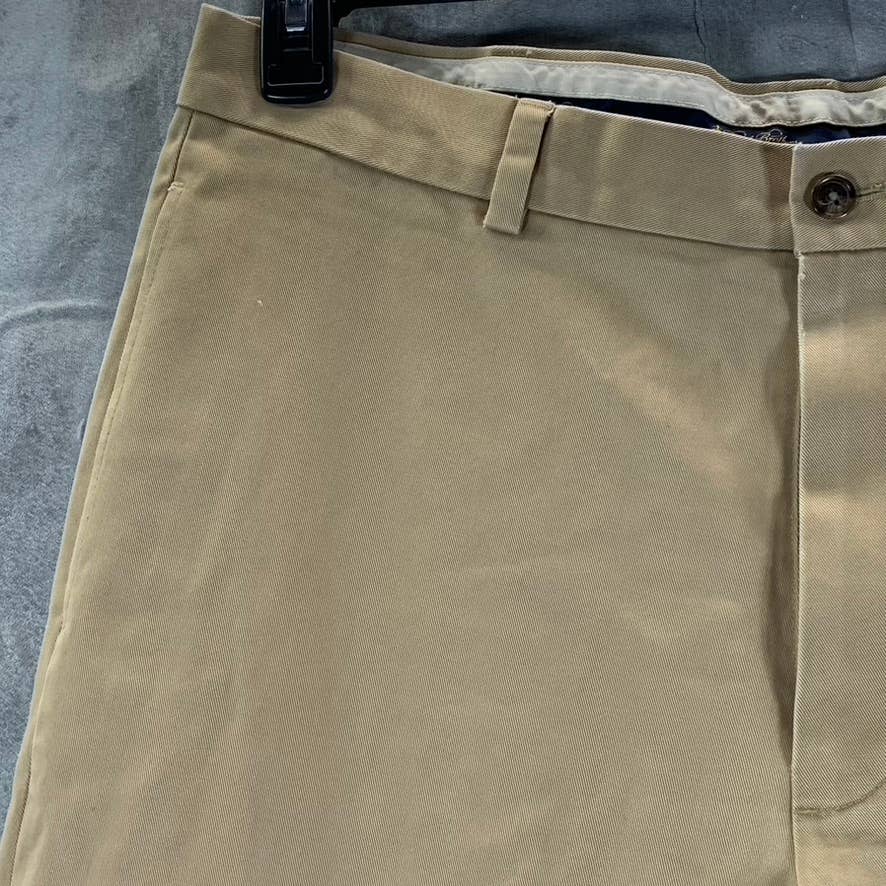 BROOKS BROTHERS Men's Khaki Hudson Fit Stretch Advantage Chino Pants SZ 36X32