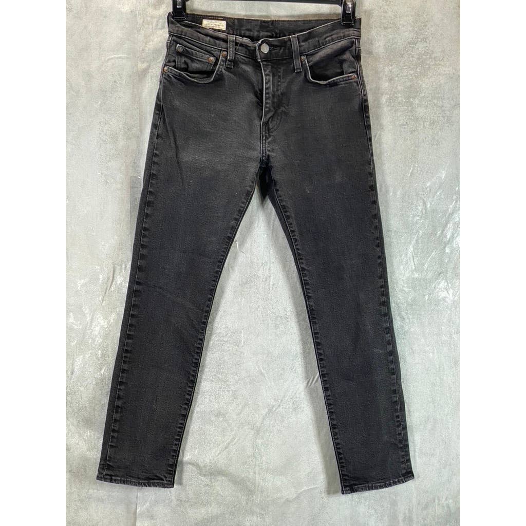 LEVI STRAUSS & CO Men's Black 502 Tapered-Fit Jeans SZ 29X30