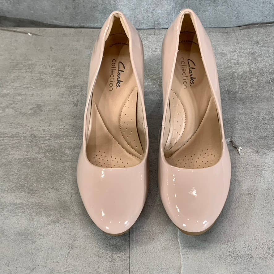 CLARKS Collection Women's Dusty Rose Ambyr Joy Round-Toe Slip-On Pumps SZ 8