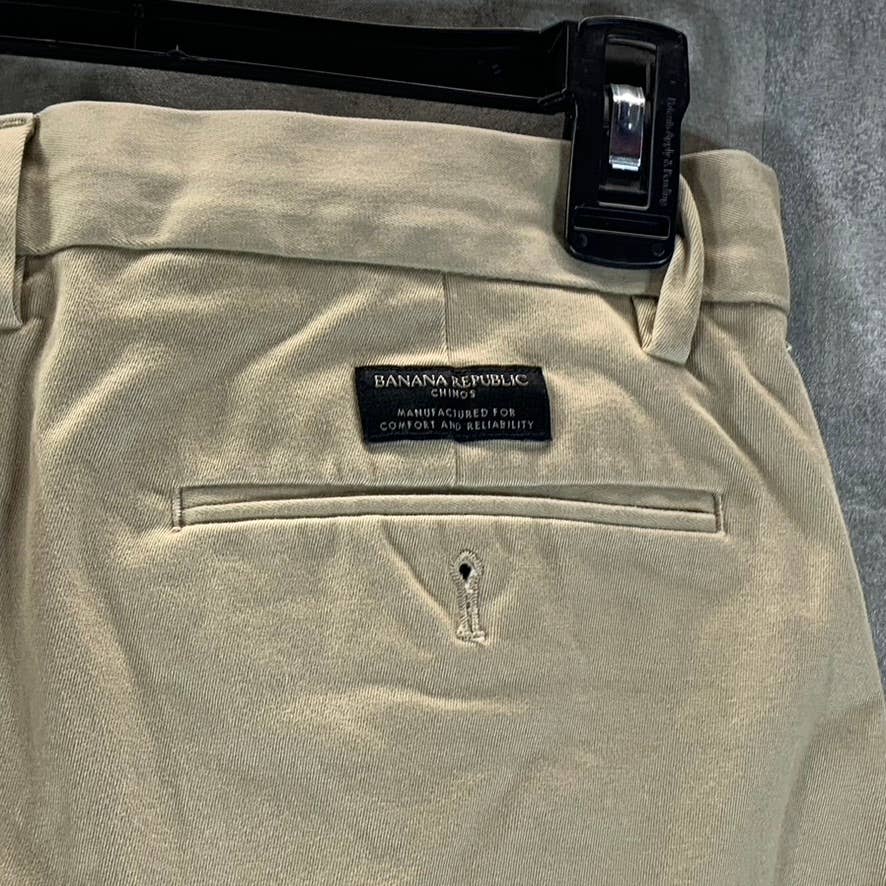 BANANA REPUBLIC Men's Khaki Straight-Fit Emerson Stretch Chino Pants SZ 28X30