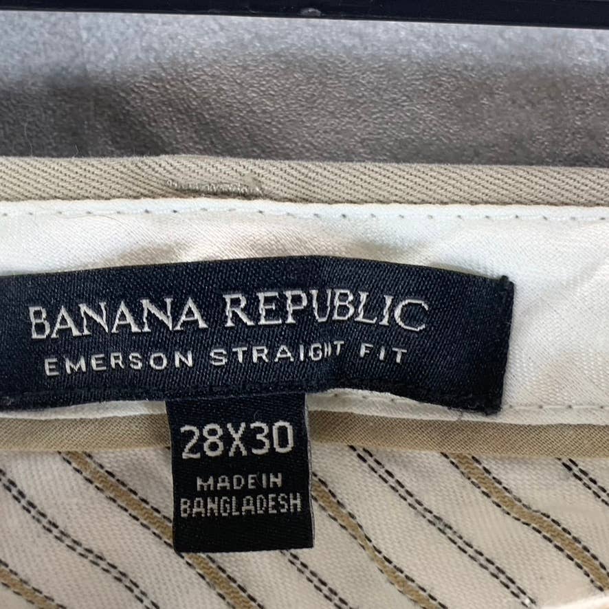 BANANA REPUBLIC Men's Khaki Straight-Fit Emerson Stretch Chino Pants SZ 28X30