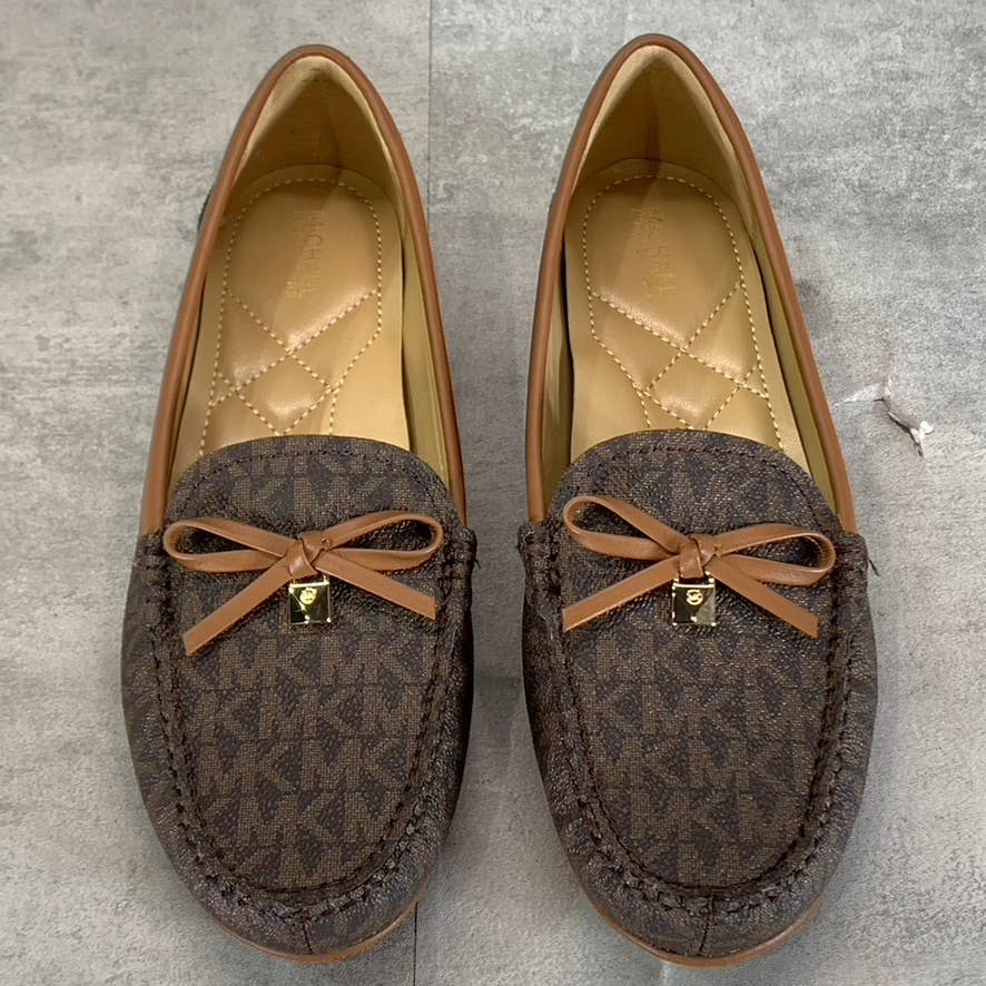 MICHAEL MICHAEL KORS Women's Brown MK Logo Juliette Moc-Toe Loafer Flats SZ 6.5