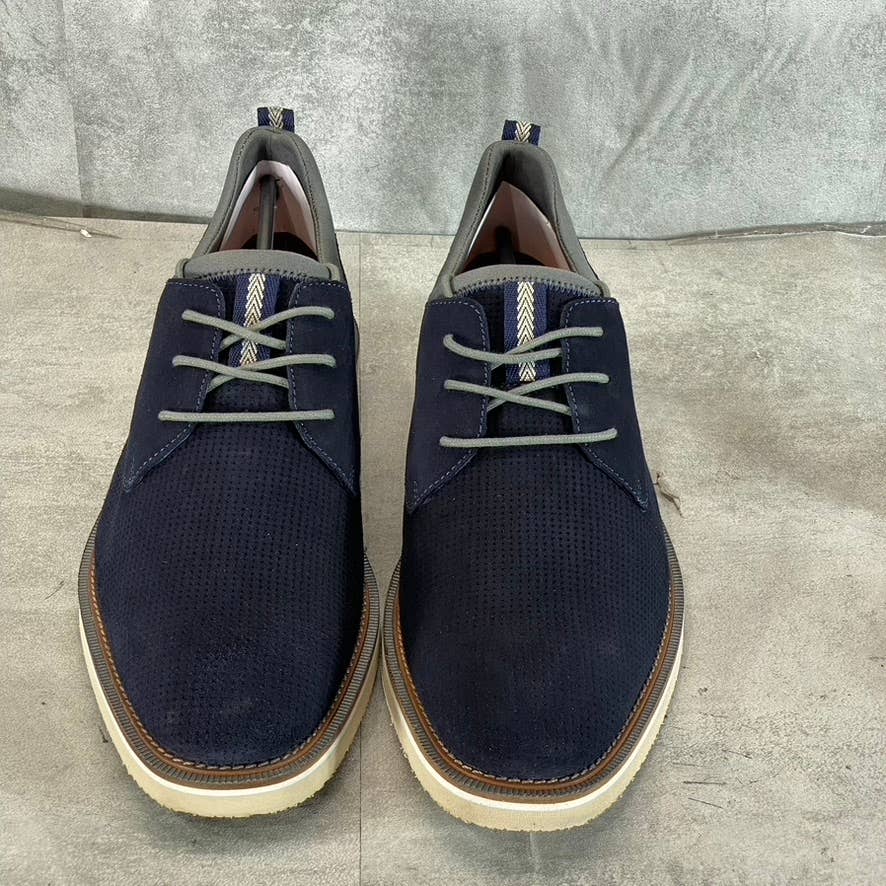THOMAS & VINE Men's Navy Desmond Perforated Lace-Up Derby SZ 10.5