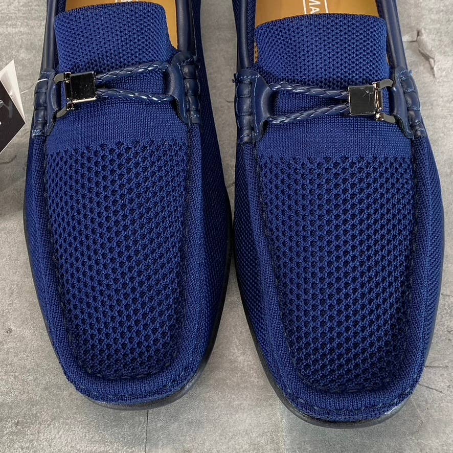 ASTON MARC Men's Navy Knit Walk Casual Slip-On Driver Loafers SZ 9