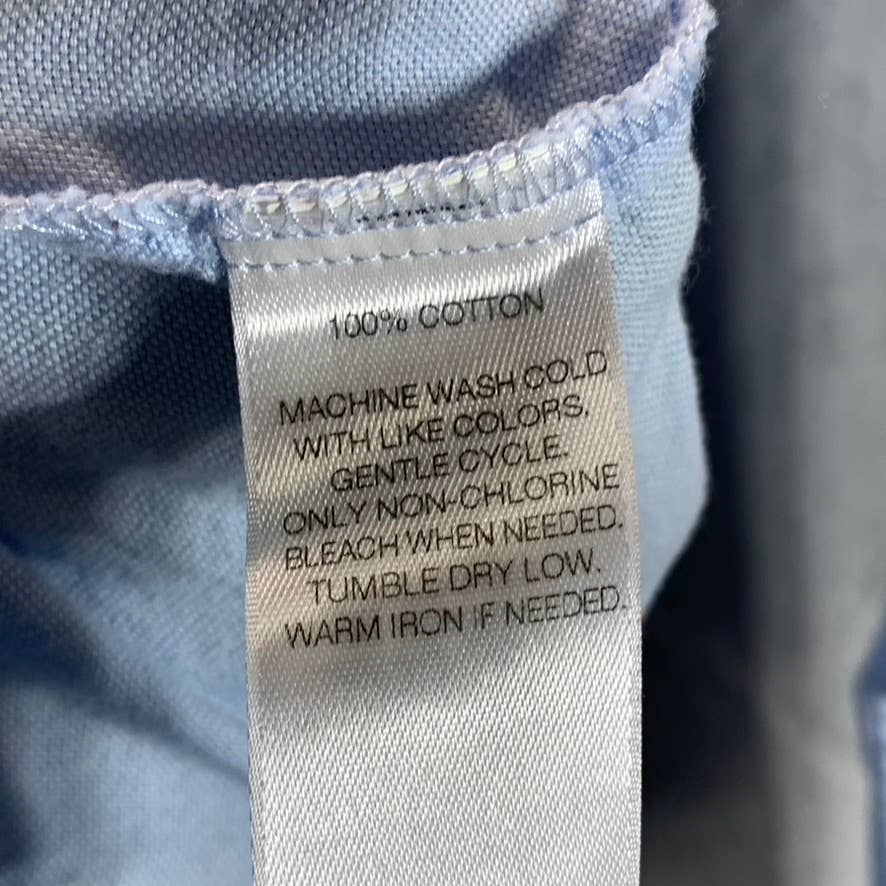 VINEYARD VINES Women's Light Blue Solid Button-Up Long-Sleeve Oxford Shirt SZ 8