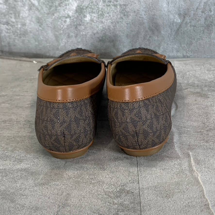 MICHAEL MICHAEL KORS Women's Brown MK Logo Juliette Moc-Toe Loafer Flats SZ 6.5