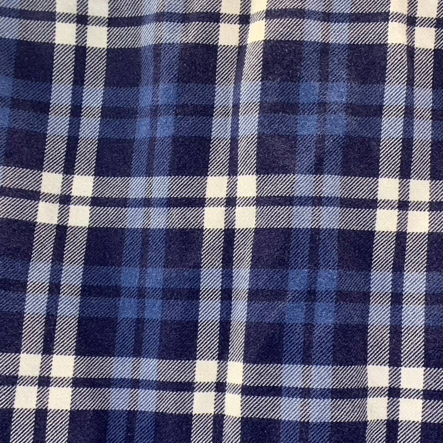 J.CREW Men's Blue Plaid Button-Up Long-Sleeve Shirt SZ M