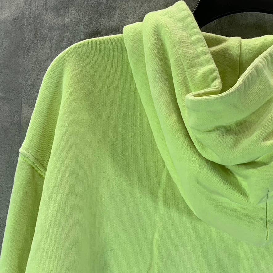 AMERICAN EAGLE Men's Neon Yellow Cotton Logo Pullover Hoodie SZ M