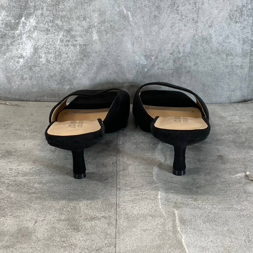JOURNEE COLLECTION Women's Black Larna Square-Toe Slip-On Sandals SZ 8