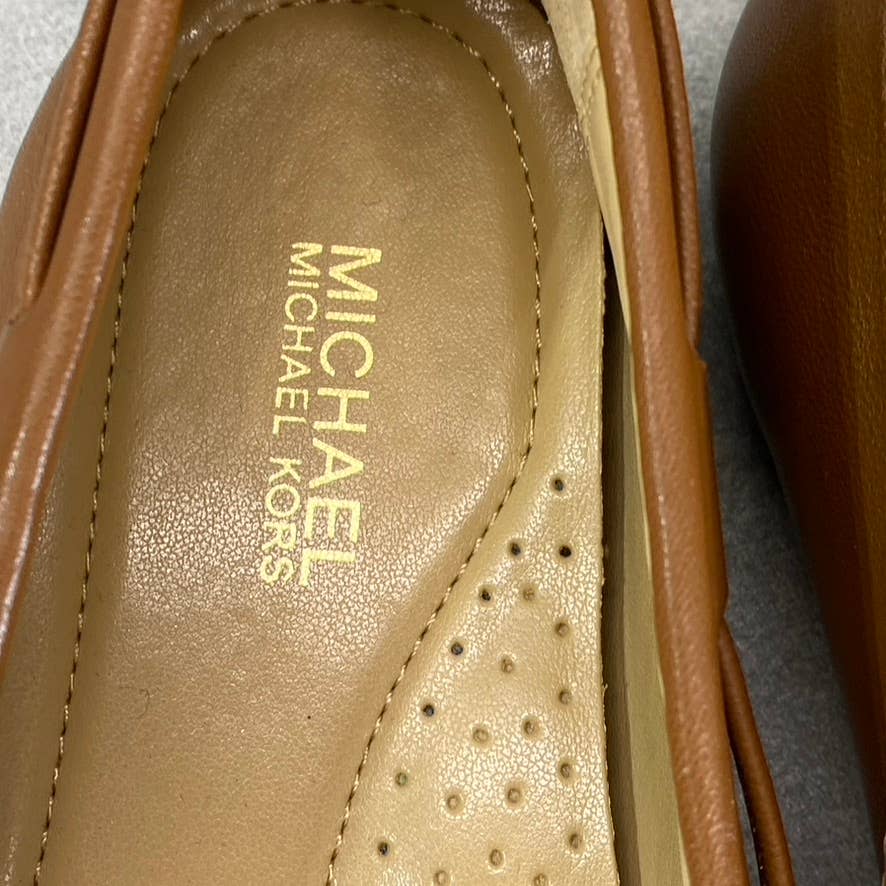 MICHAEL MICHAEL KORS Women's Luggage Brown Leather Sutton Moccasin Loafers SZ6.5