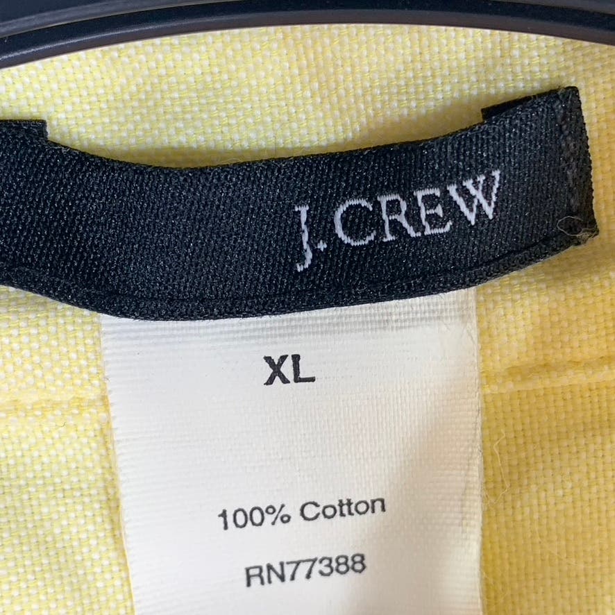 J.CREW Women's Yellow Button-Up Long Sleeve Top SZ XL