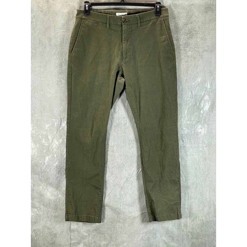 GOODFELLOW & CO Men's Paris Green Athletic-Fit Hennepin Chino Pants SZ 33X30