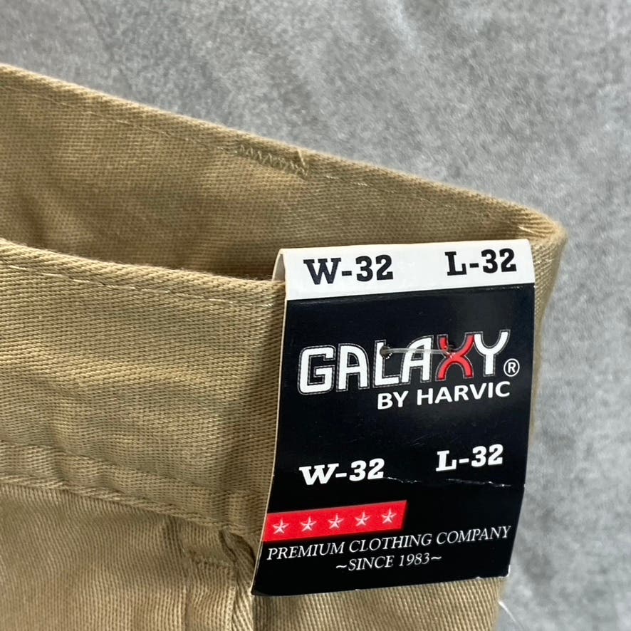 GALXY By HARVIC Men's Tan Straight-Leg Chino Pants SZ 32X32