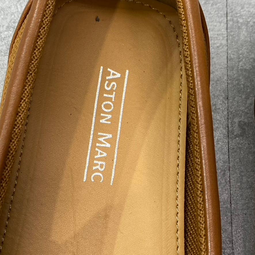 ASTON MARC Men's Tan Knit Moc-Toe Slip-On Loafers SZ 9.5