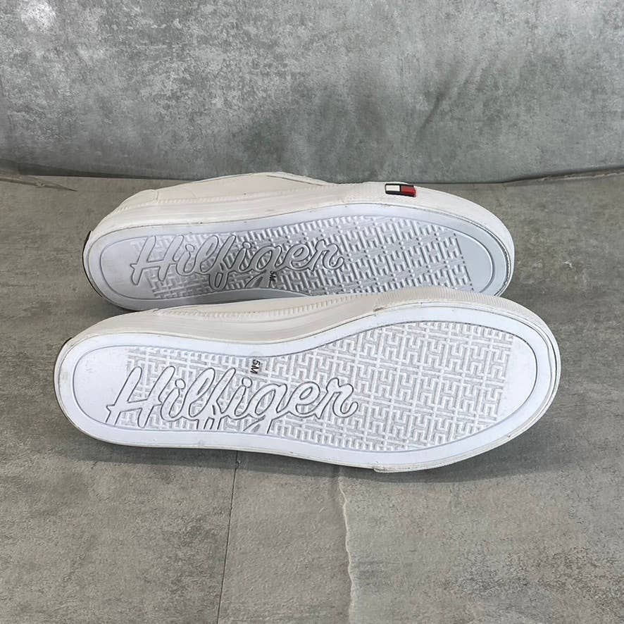 TOMMY HILFIGER Women's White Anni Round-Toe Laceless Slip-On Sneakers SZ 5