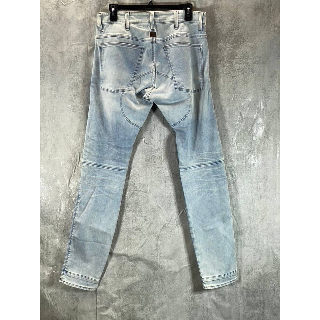 G-STAR RAW Men's Sun Faded Topaz Blue 5620 3D ZIP Knee Skinny Jeans SZ 32X32