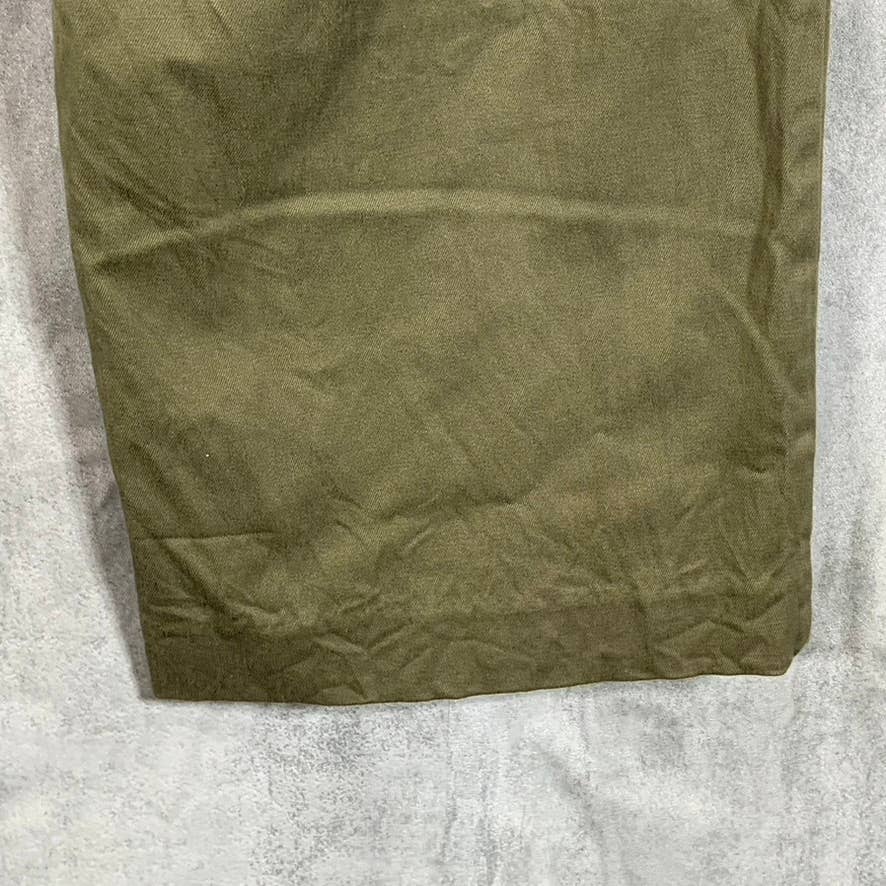 LANDS' END Women's Plus Size Olive Mid-Rise Straight-Leg Pants SZ 20W