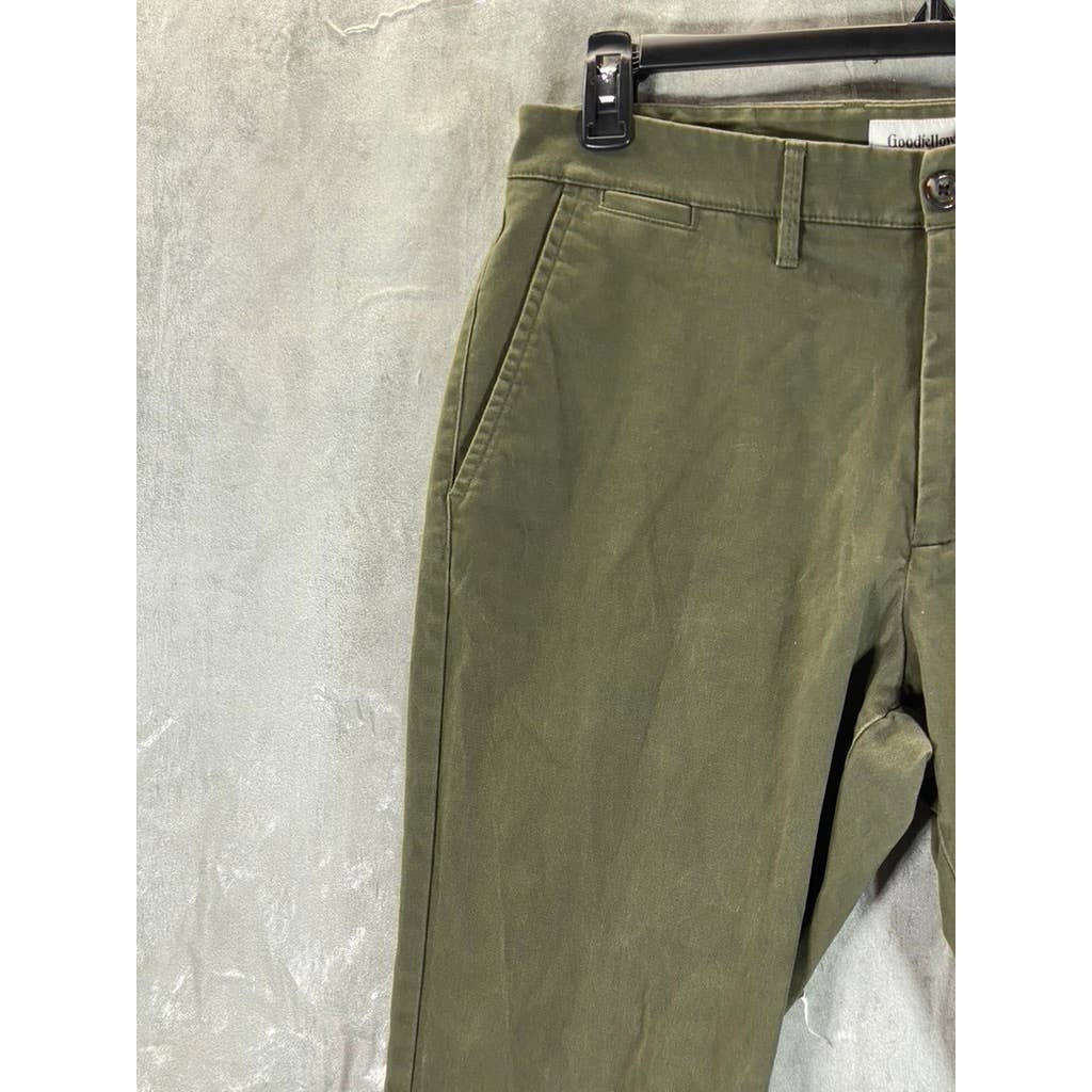 GOODFELLOW & CO Men's Paris Green Athletic-Fit Hennepin Chino Pants SZ 33X30
