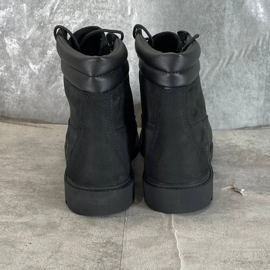 TIMBERLAND Women's Black Nubuck Linden Woods 6" Waterproof Lace-Up Boots SZ 9