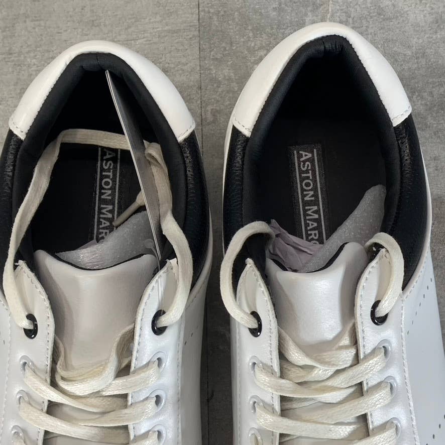 ASTON MARC Men's White Stallion Comfort Court Lace-Up Sneakers SZ 9