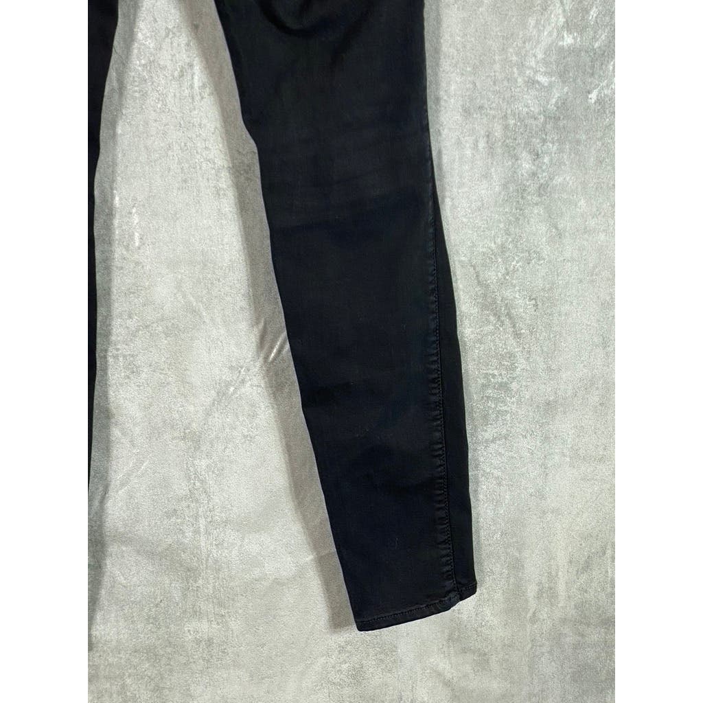 7 FOR ALL MANKIND Women's Black Solid The High-Rise Skinny Jeans SZ 28
