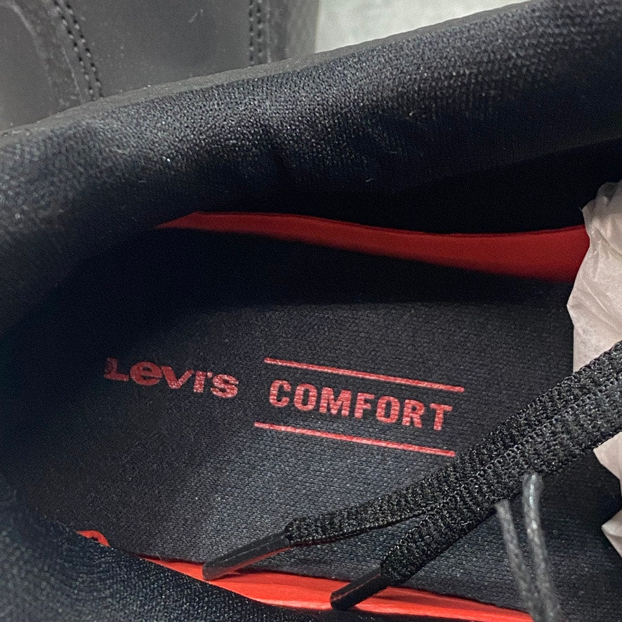 LEVI'S Black Men's Delta Knit Breathable Chunky Sole Lightweight Sneakers SZ 8