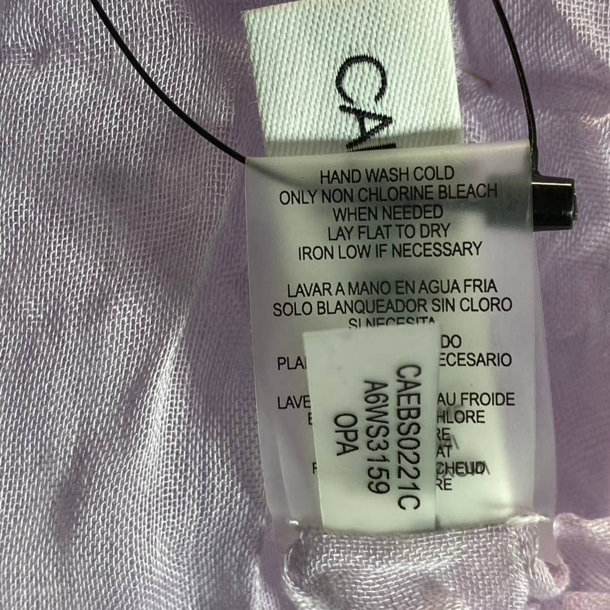 CALVIN KLEIN Women's Purple Chambray Woven Scarf SZ OS
