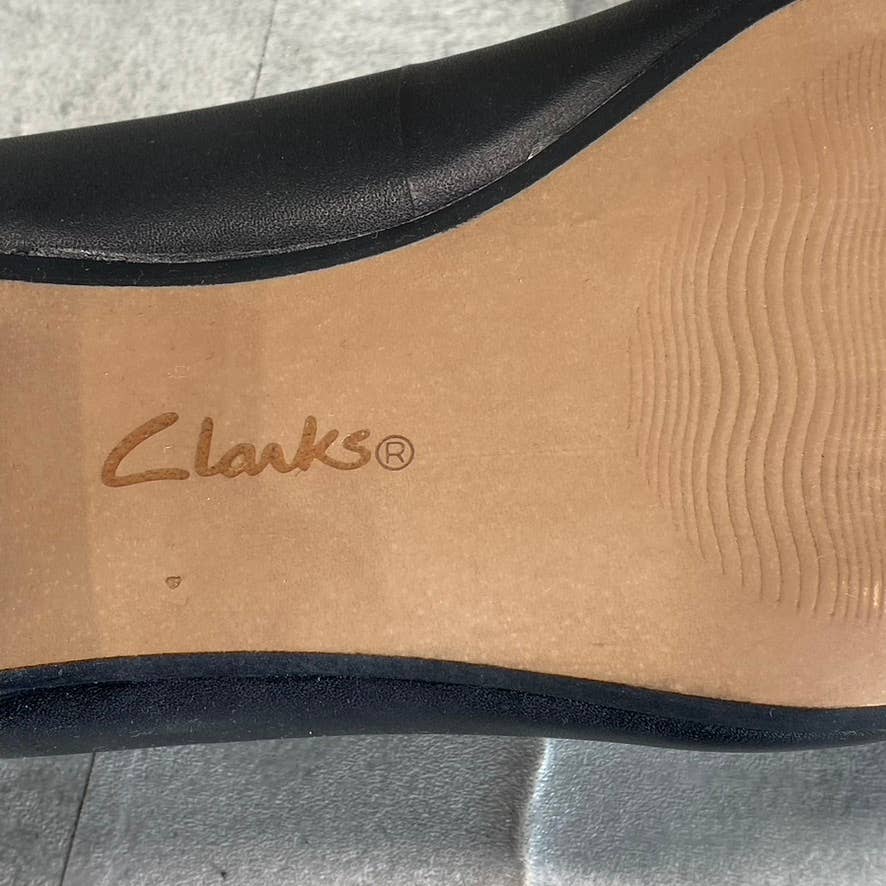 CLARKS COLLECTION Women's Black Combo Marilyn Sara Block-Heel Pumps SZ 5.5