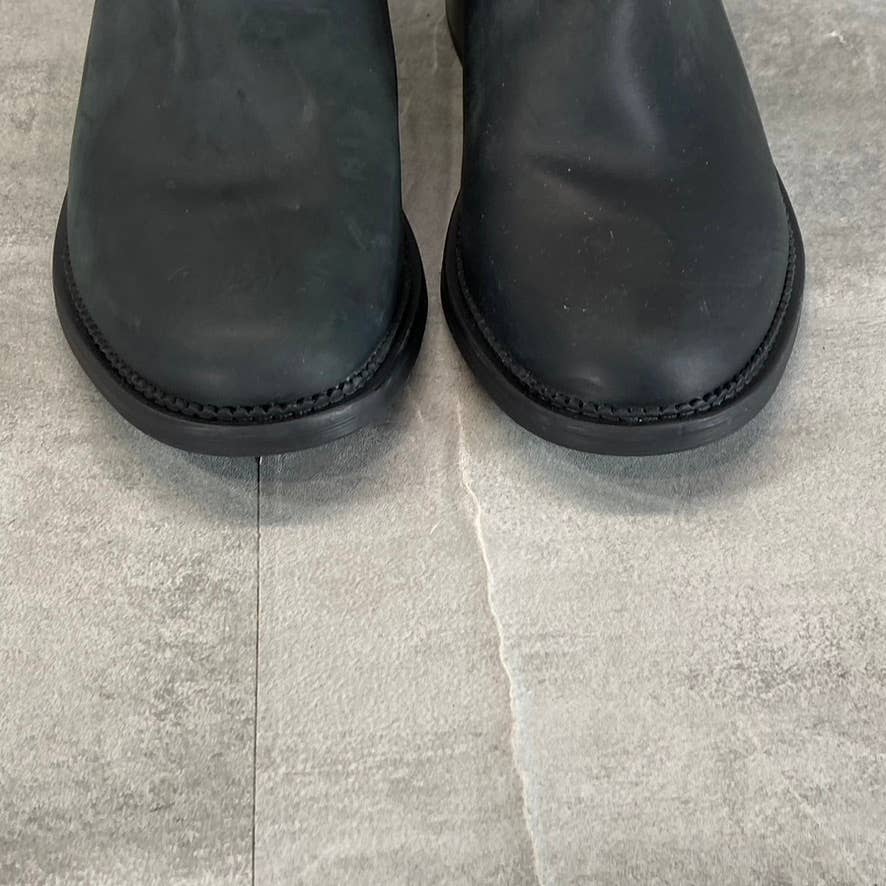 CLARKS Collection Women's Dark Black Leather Maye Strap Ankle Boots SZ 8