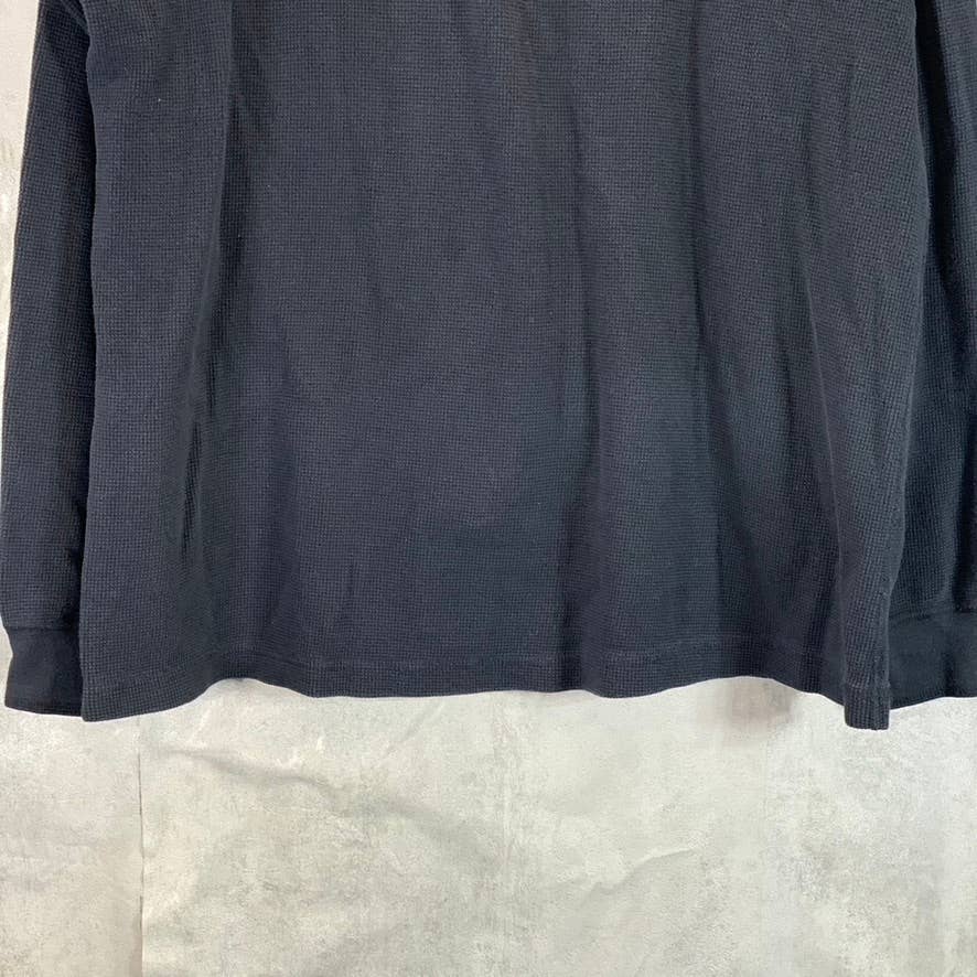 LANDS' END Men's Navy Regular-Fit Henley Long-Sleeve Shirt SZ XL