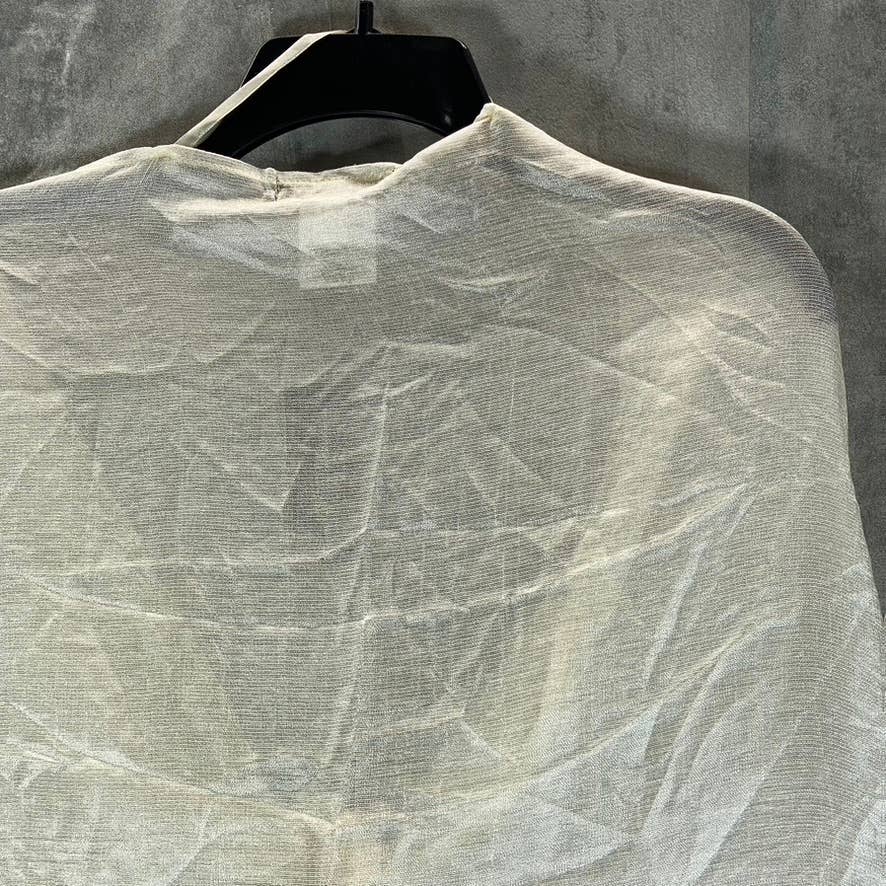 INC INTERNATIONAL CONCEPTS Women's Ivory Crescent Scalloped Wrap SZ OS