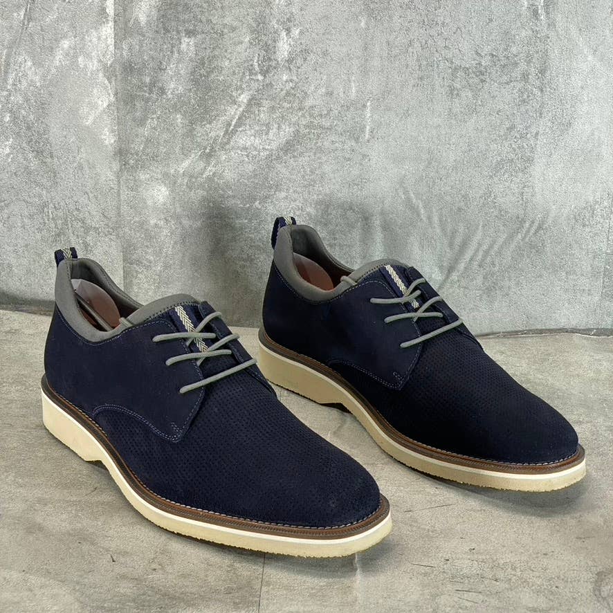 THOMAS & VINE Men's Navy Desmond Perforated Lace-Up Derby SZ 10.5