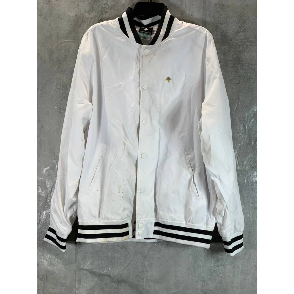 LRG Men's Bright White Lifted Research Group Bomber Jacket SZ XL