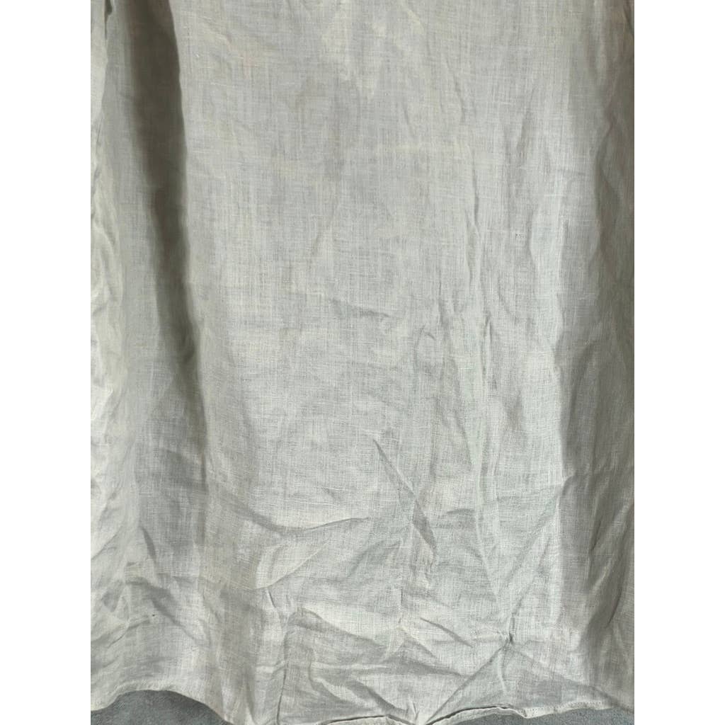 COS Men's Beige Button-Up Long-Sleeve Shirt SZ M