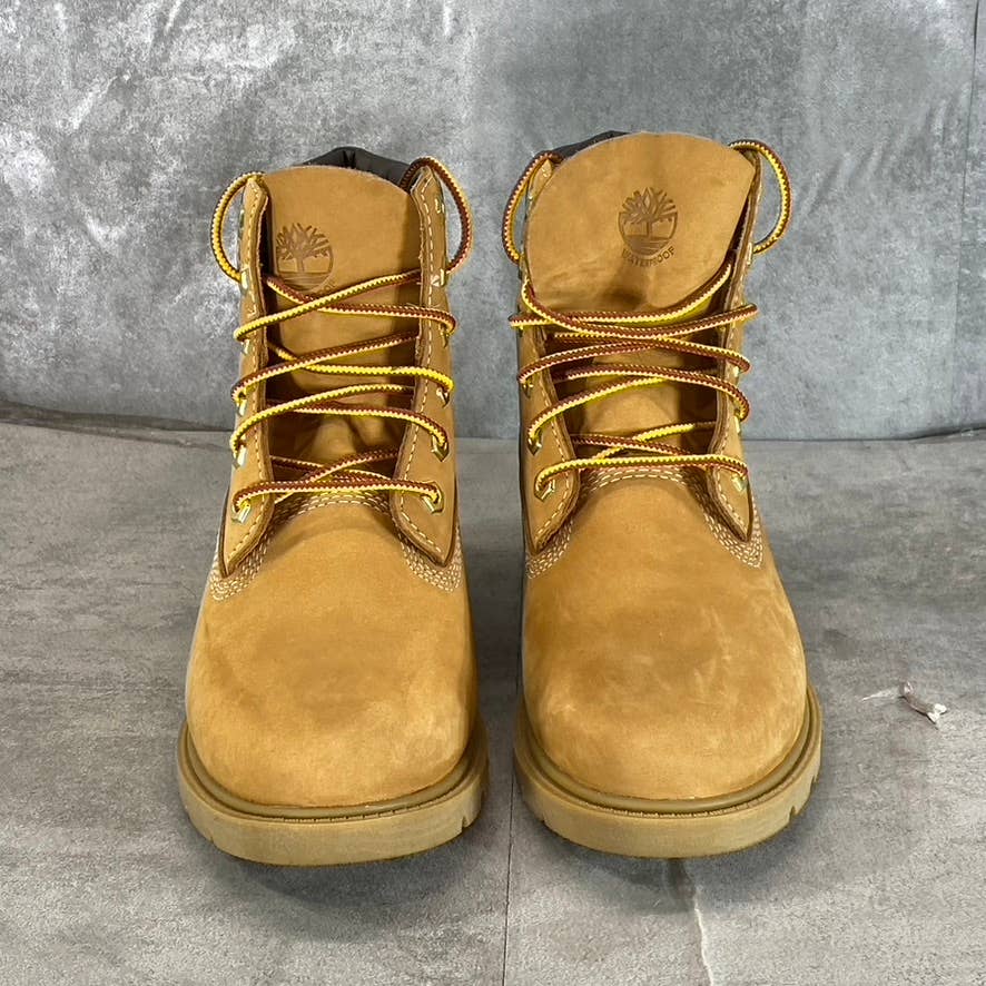 TIMBERLAND Women's Wide Wheat Nubuck Linden Woods 6" Waterproof Boots SZ 5.5W