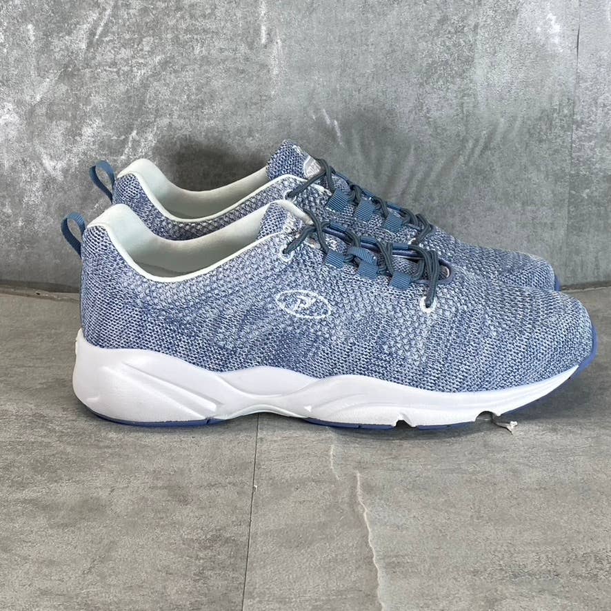 PROPET Women's X Wide Denim-White Stability Fly Lace-Up Walking Sneakers SZ 10.5