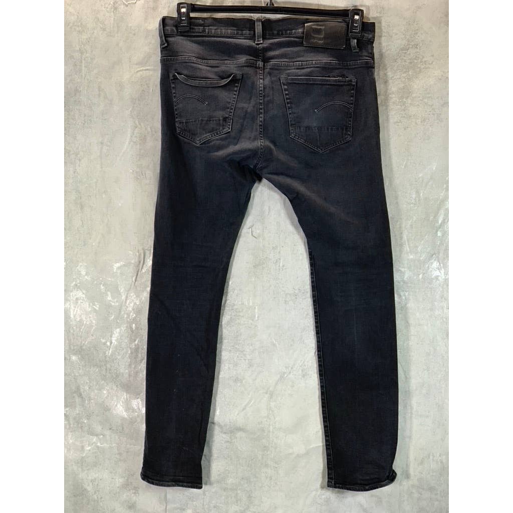 G-STAR RAW Men's Black 3301 Slim-Fit Jeans SZ 38X34