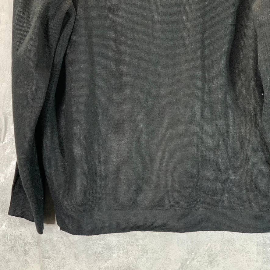 ZARA MAN Men's Black Patch Crewneck Pullover Sweater SZ L