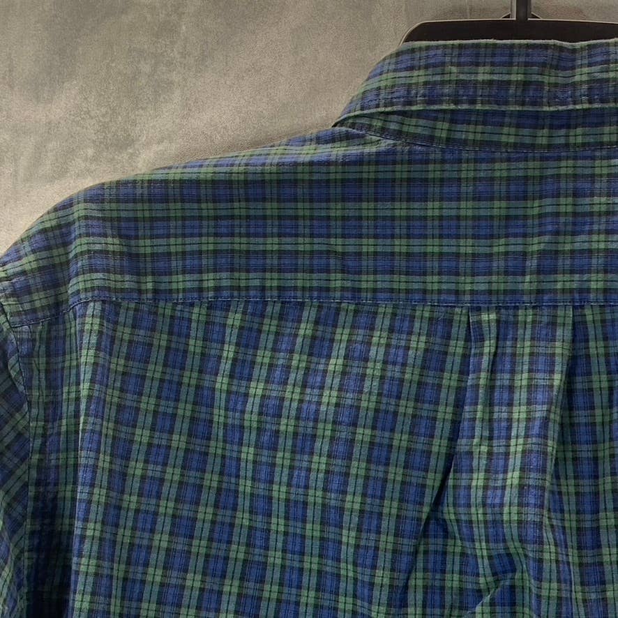 J.CREW Men's Green Secret Wash Cotton Button-Up Long-Sleeve Shirt SZ M