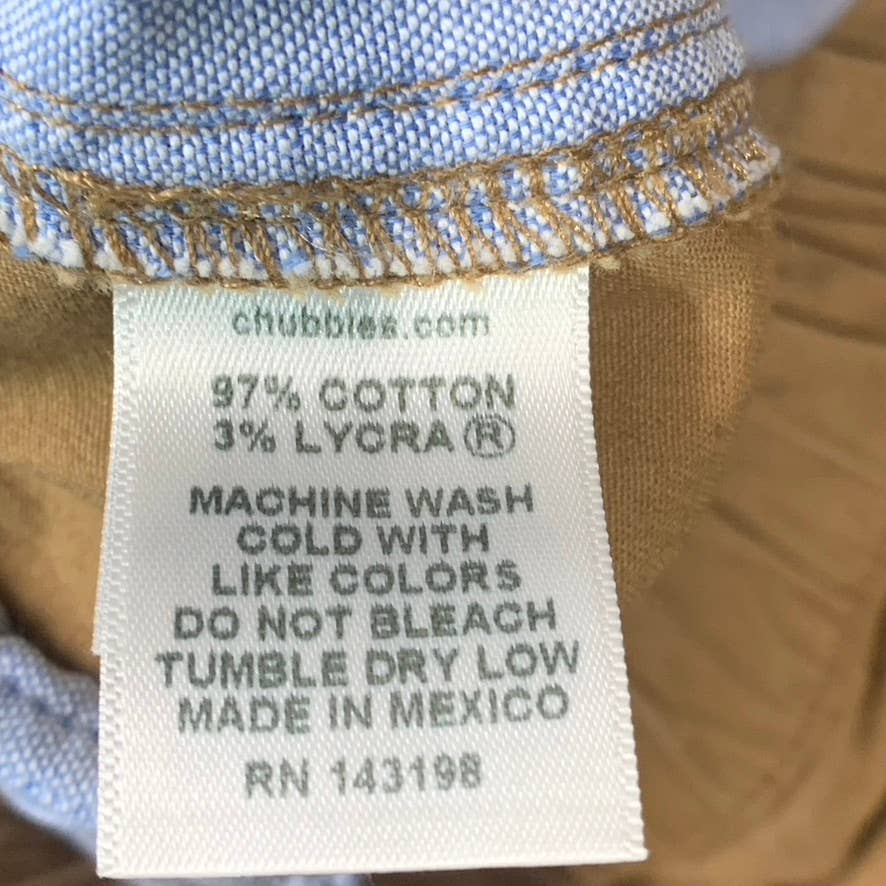 CHUBBIES Men's Dark Khaki 7" Boomshakalaka Chino Shorts SZ 30