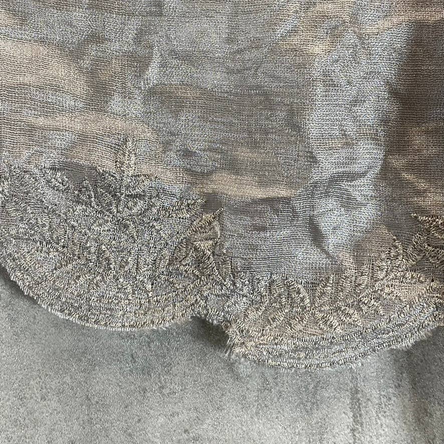 INC INTERNATIONAL CONCEPTS Women's Silver Crescent Scalloped Wrap SZ OS