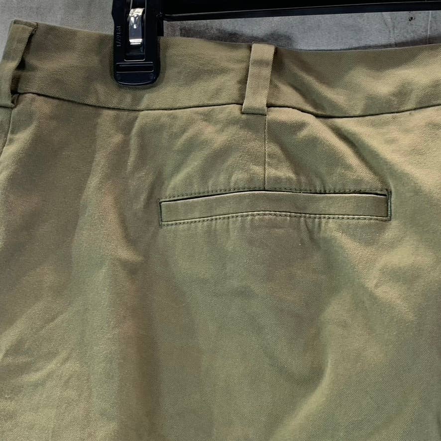 LANDS' END Women's Plus Size Olive Mid-Rise Straight-Leg Pants SZ 20W