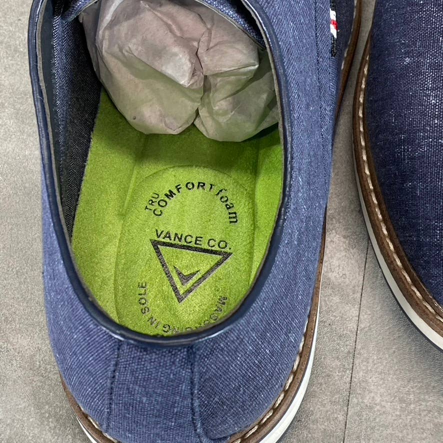 VANCE CO. Men's Blue Ammon Textile Casual Lace-Up Dress Shoes SZ 10.5