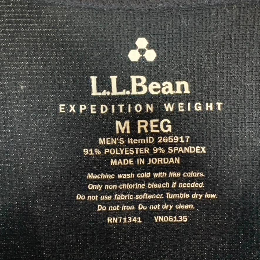 L.L BEAN Men's Black Solid Lightweight Crewneck Long-Sleeve Pullover Sweater SZM