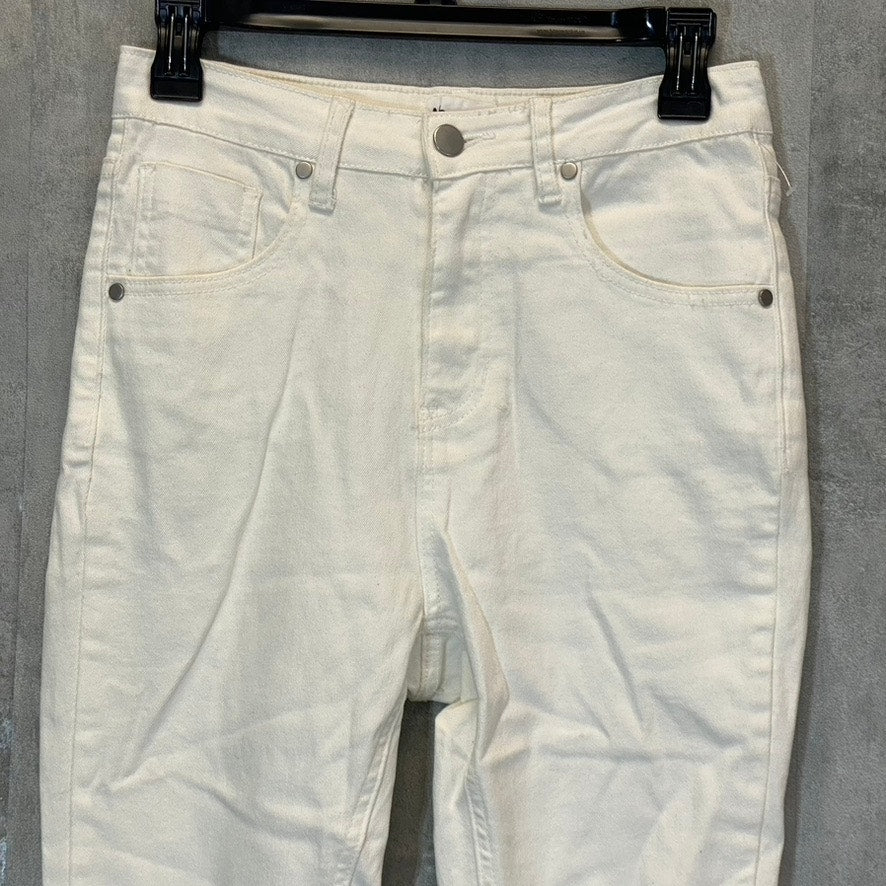 ABOUND Women's White High-Rise Skinny Denim Jeans SZ 28