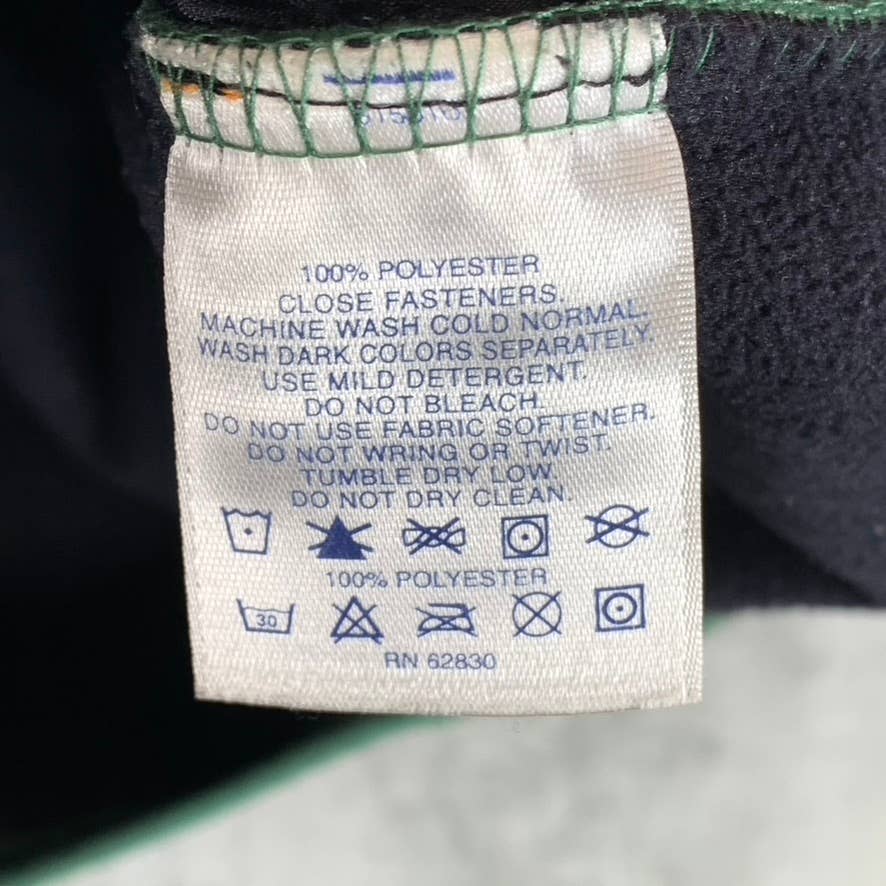 LANDS' END Men's Green Fleece Full-Zip Stand-Collar Vest SZ XL