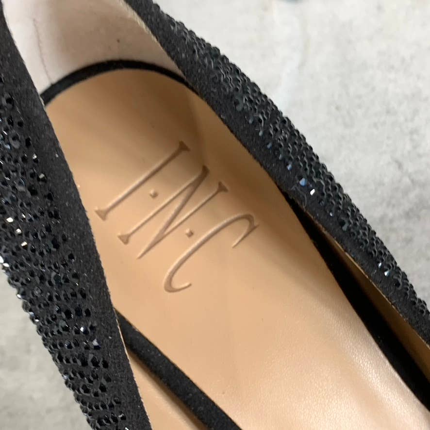 INC INTERNATIONAL CONCEPTS Women's Black Rhinestone Zitah Pointed-Toe Pumps SZ 6