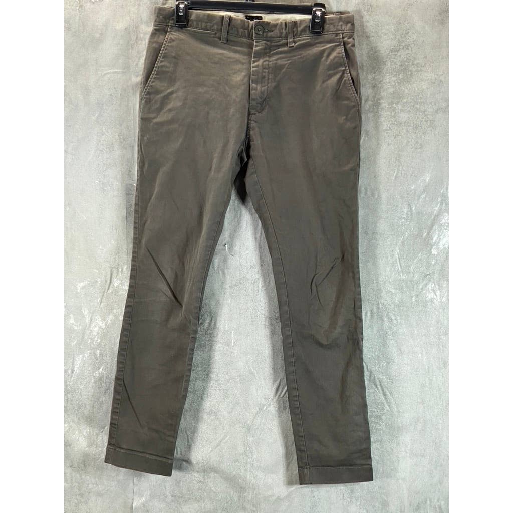 J.CREW Men's Onyx Grey 250 Stretch Skinny-Fit Chino Pants SZ 31X30