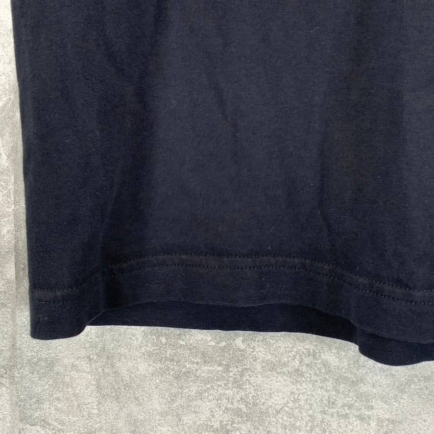 LANDS' END Men's Black Solid Crewneck Super-T Tailored-Fit T-Shirt SZ M